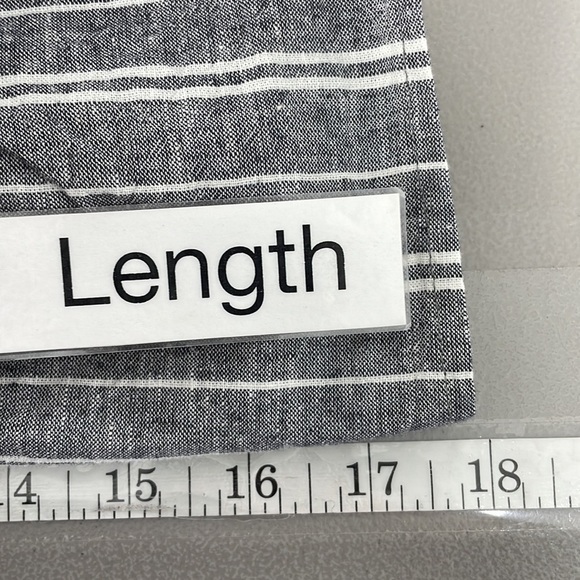 Roxy Tank Top Crop NWT Bikini Mood Boxy Linen Stripes Gray White Size X Small XS - Picture 12 of 14